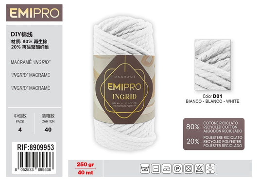 Filati Ingrid Bianco 40M 250G