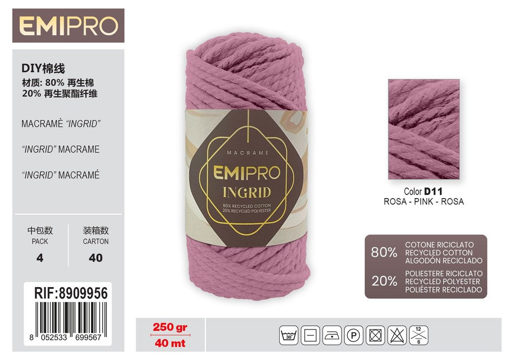 Filati Ingrid Rosa 40M 250G