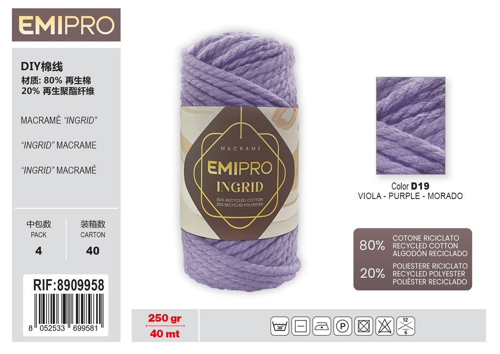 Filati Ingrid viola 40M 250G