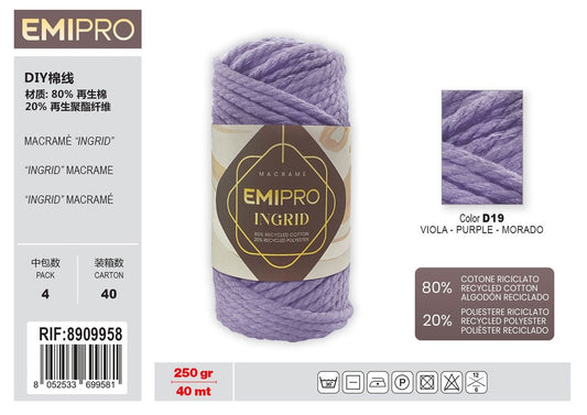 Filati Ingrid viola 40M 250G