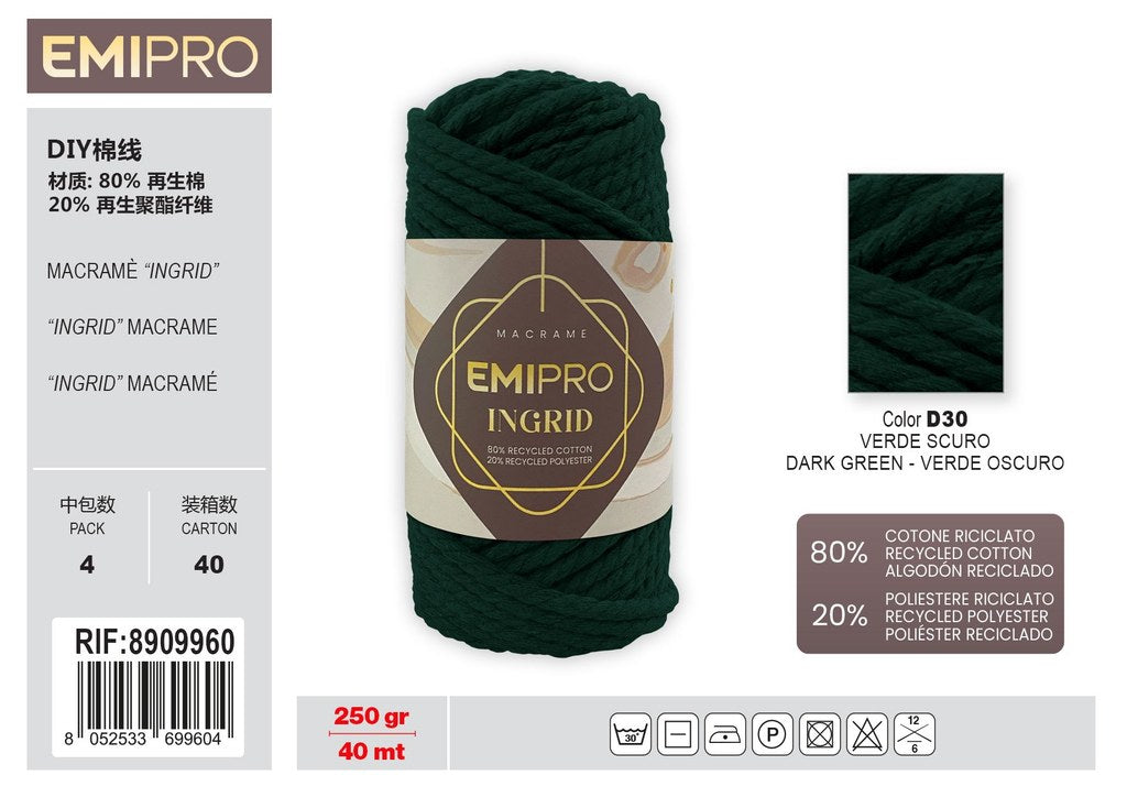 Filati Ingrid verde Scuro 40M 250G