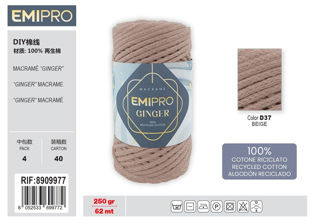 Filati Ginger Beige 62M 250G