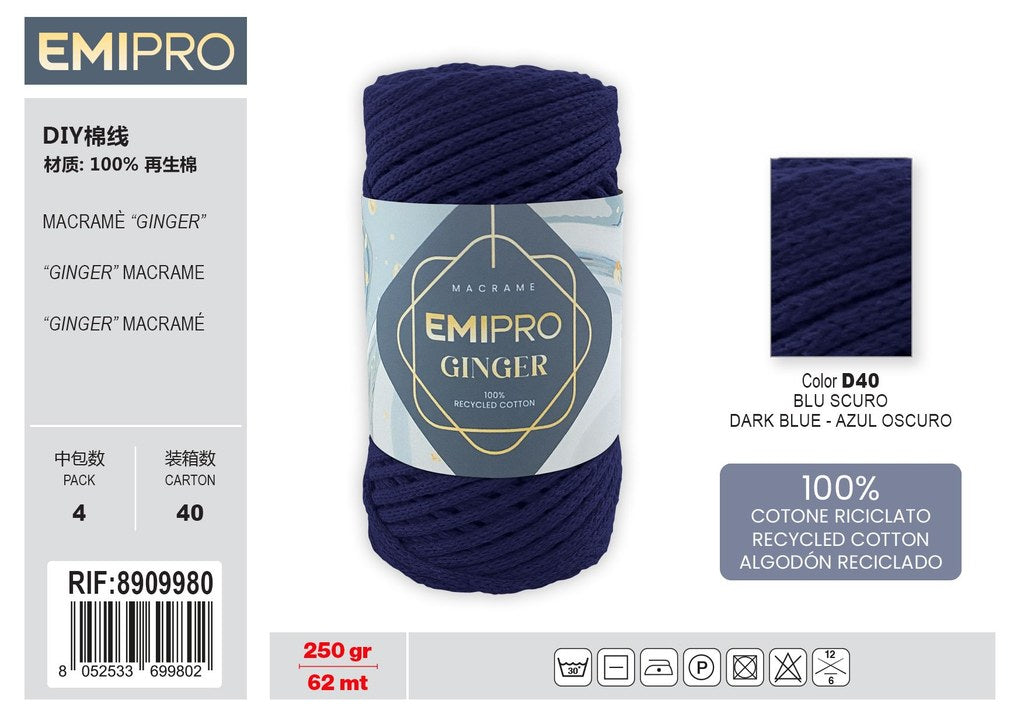 Filati Ginger Blu Scuro 62M 250G