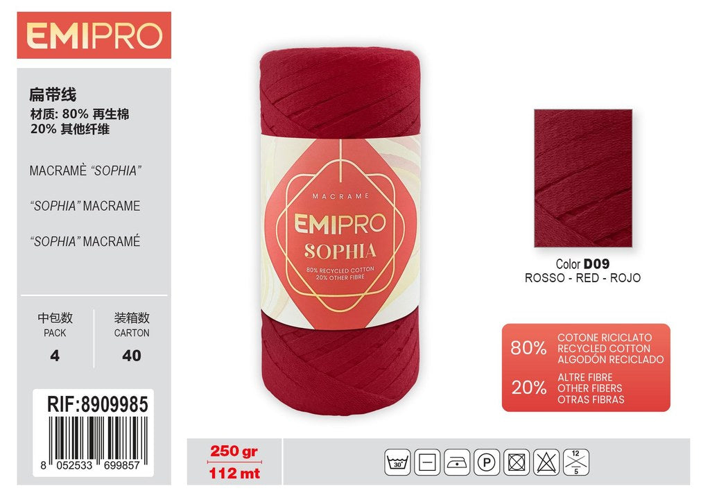 Filati Sophia Rosso 112M 250G