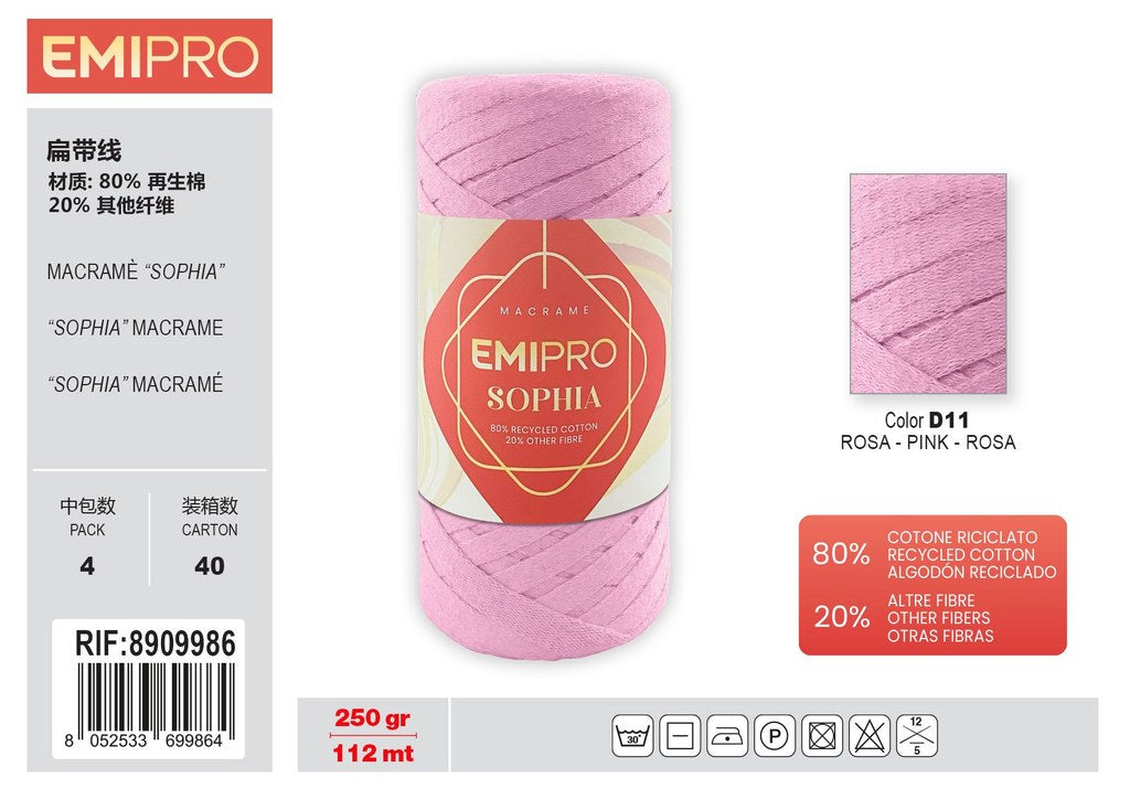 Filati Sophia Rosa 112M 250G
