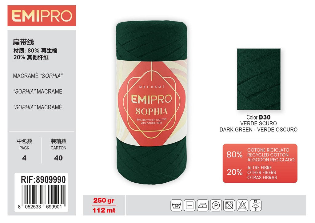 Filati Sophia verde Scuro 112M 250G