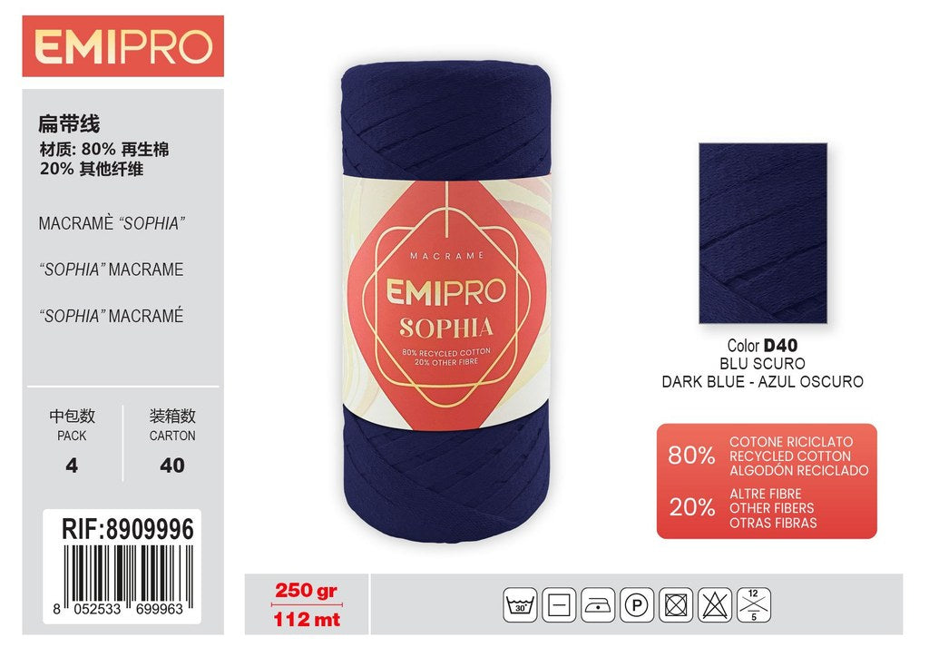 Filati Sophia Blu Scuro 112M 250G