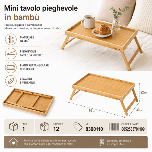 Mini Tavolo da Pieghevole 50*30*22cm