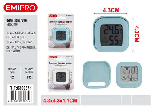 TERMOMETRO DIGITALE PER AMBIENTE 4.3*4.3*1.1CM