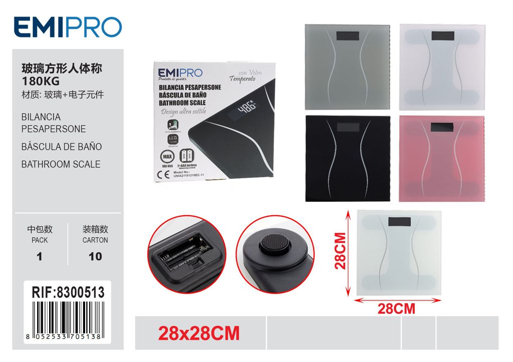 Bilancia Pesapersone 180kg 28*0.6cm