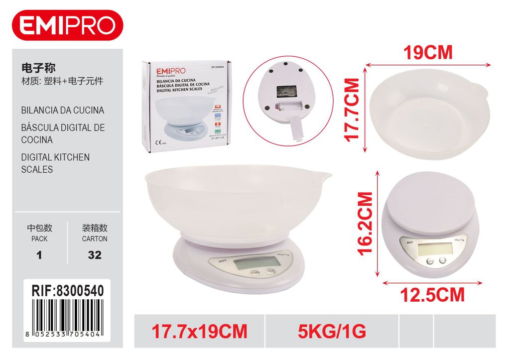 Bilancia Da Cucina 5kg/1G