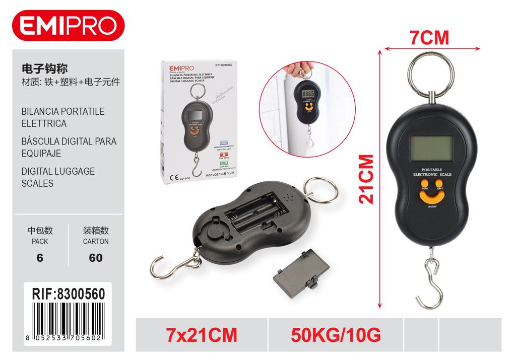 Bilancia Portatile Elettrica 50kg/10G