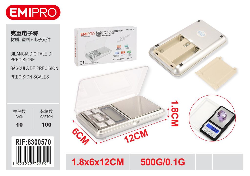Bilancia Digitale Di Precisione 0.1/500G