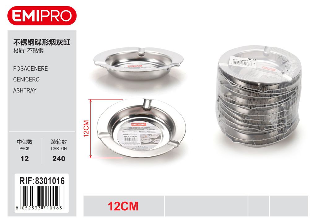 Posacenere Inox 12cm