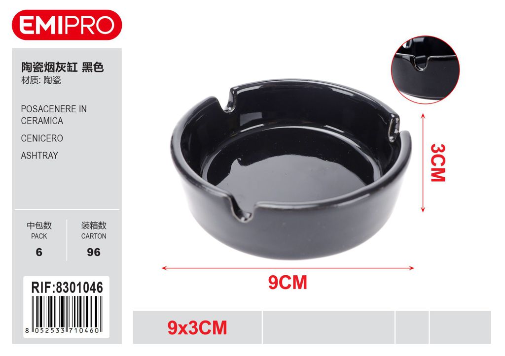 Posacenere In Ceramica 9*3cm