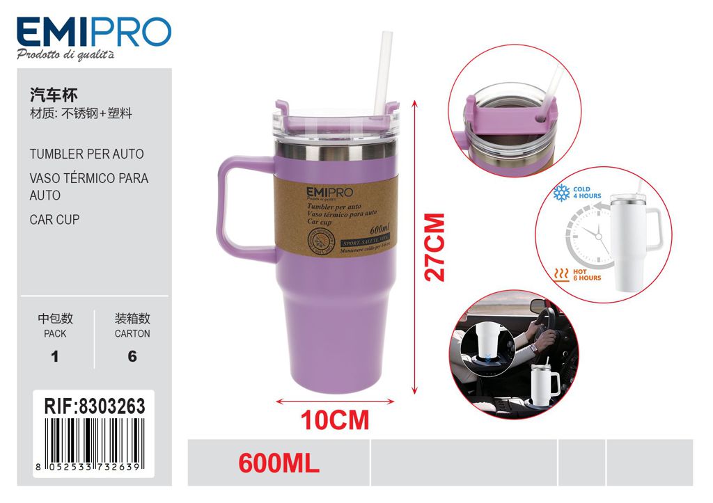 Tumbler Per Auto 600ml