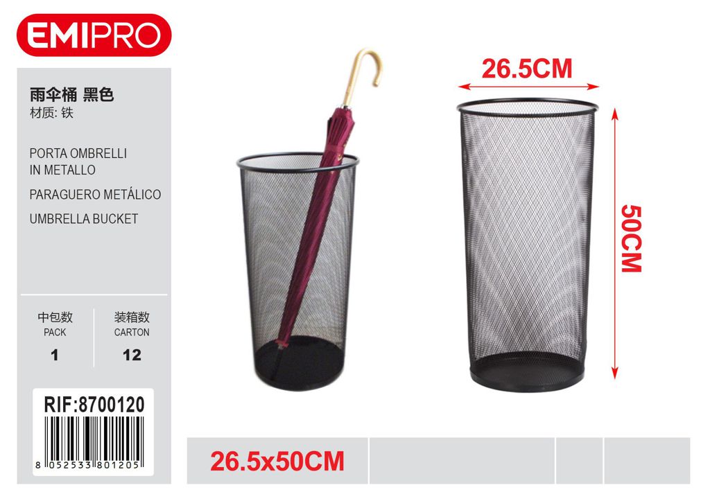 Porta Ombrelli In Metallo 26.5*50cm