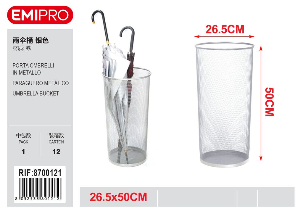 Porta Ombrelli In Metallo 26.5*50cm