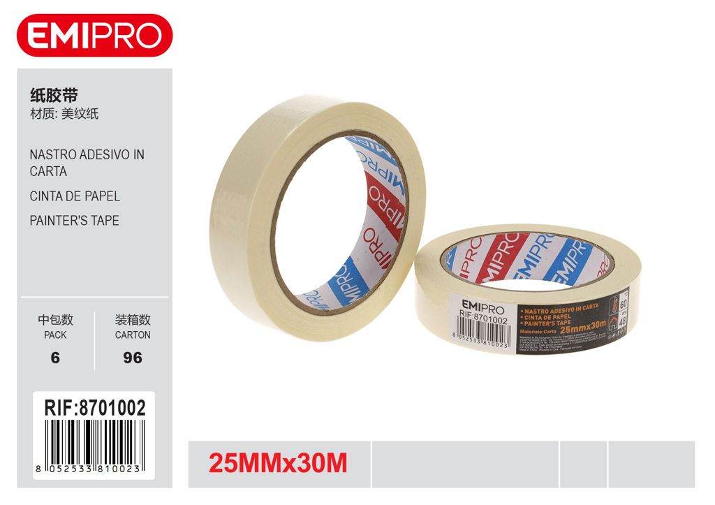 Nastro Adesivo In Carta 25mm*30M