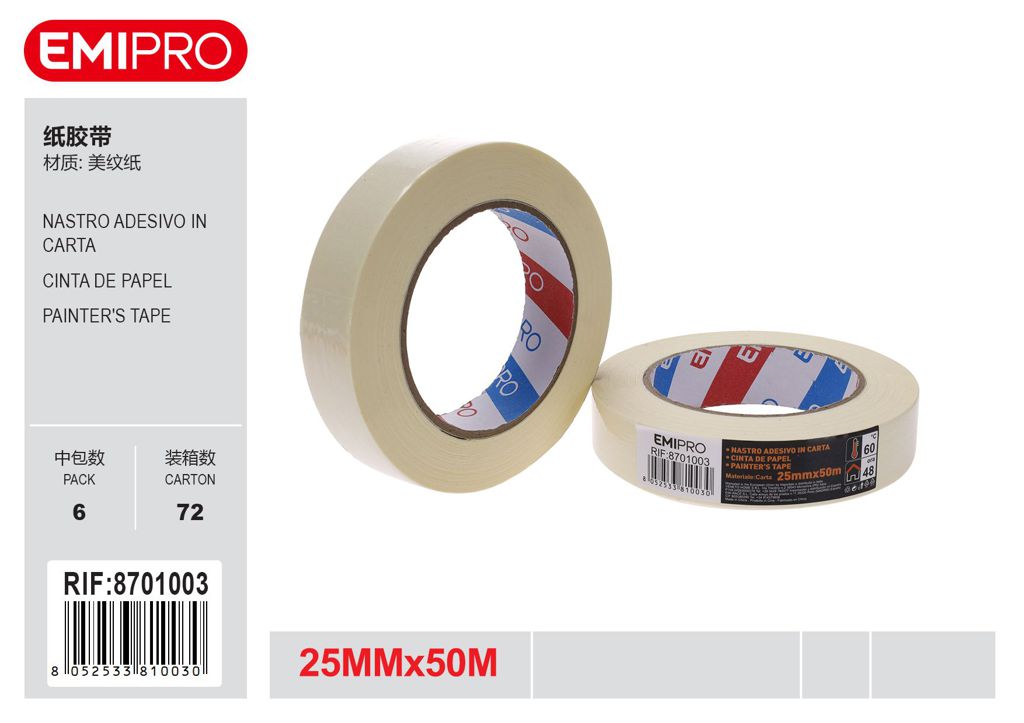 Nastro Adesivo In Carta 25mm*50M