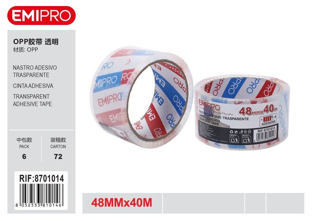Nastro Adesivo Trasparente 48mm*40M