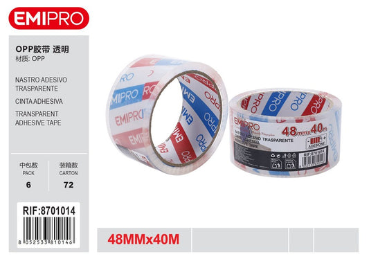 Nastro Adesivo Trasparente 48mm*40M