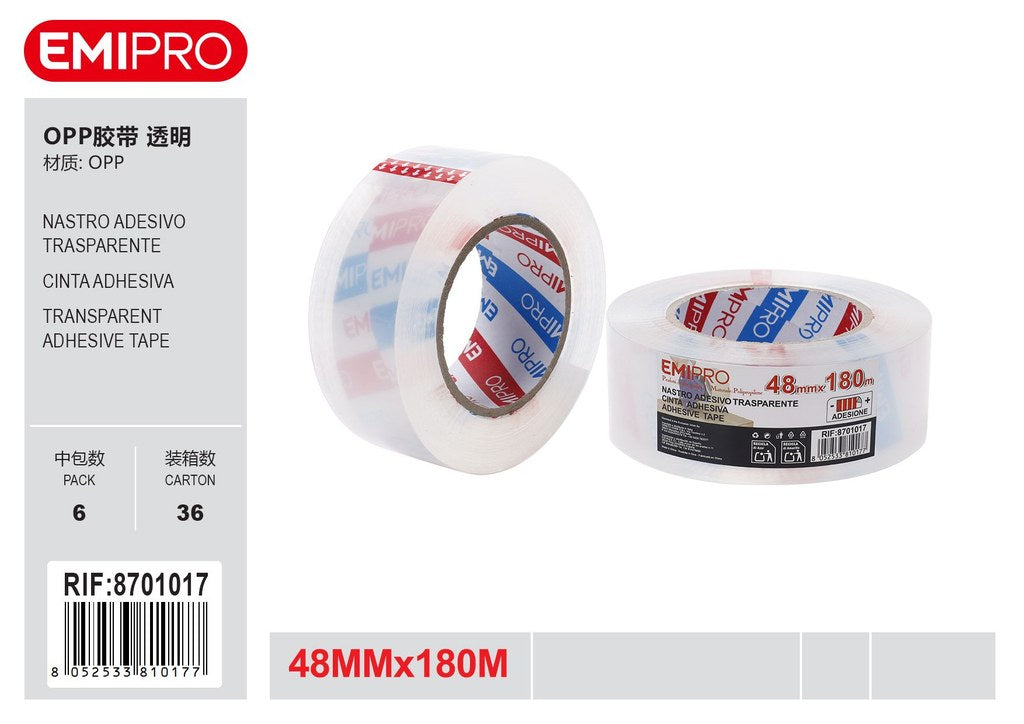 Nastro Adesivo Trasparente 48mm*180M