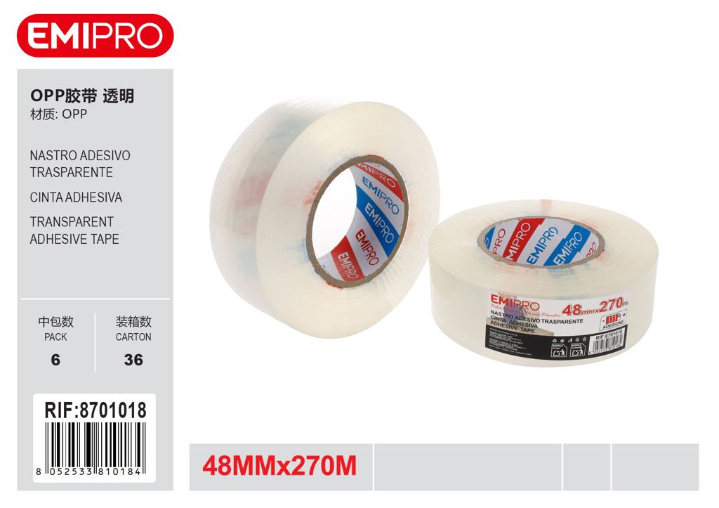 Nastro Adesivo Trasparente 48mm*270