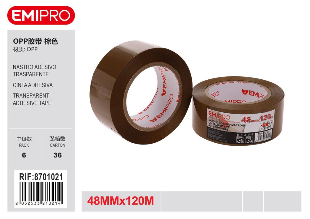 Nastro Adesivo Marrone 48mm*120M