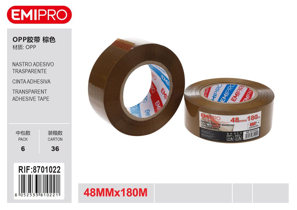 Nastro Adesivo Marrone 48mm*180M