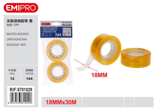 Nastro Adesivo 2Pz 18mm*30M
