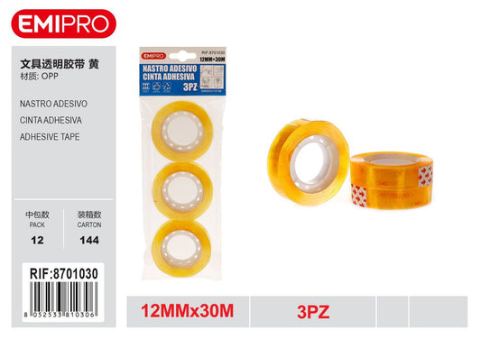 Nastro Adesivo 3Pz 12mm*30M