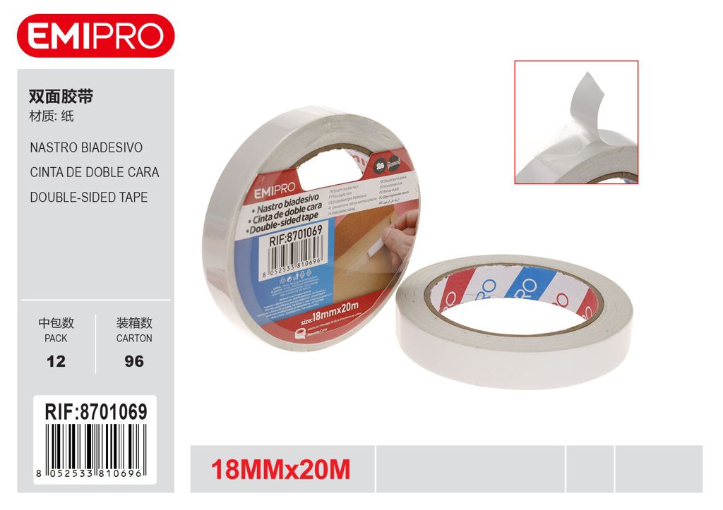 Nastro Biadesivo 18mm*20M