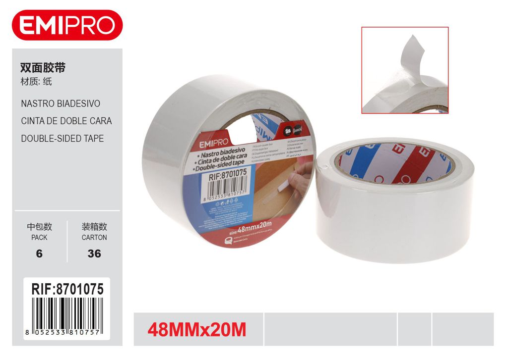 Nastro Biadesivo 48mm*20M