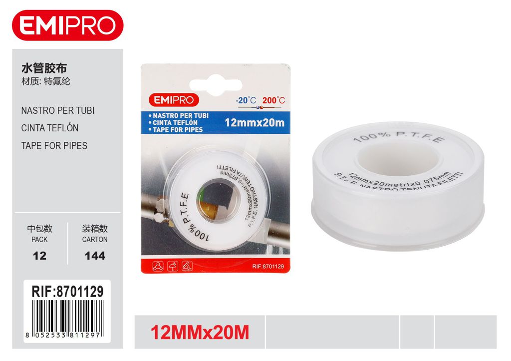 Nastro Per Tubi 12mm*20M