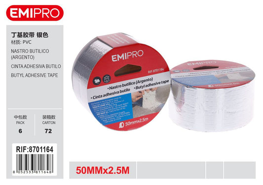 Nastro Butilico 5cm*2.5M Argento