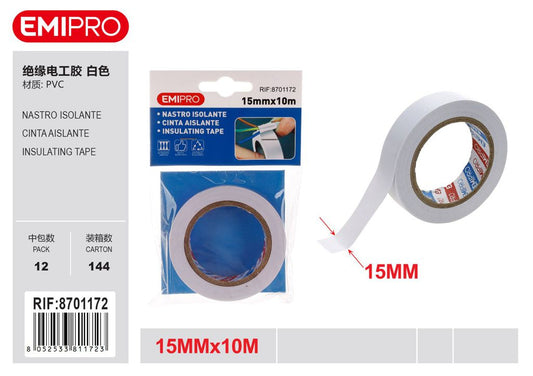 Nastro Isolante Bianco 15mm*10M