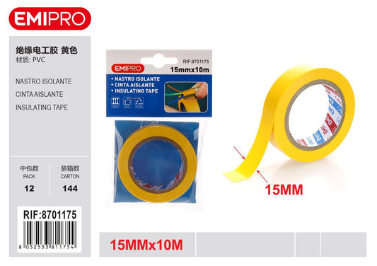 Nastro Isolante Giallo 15mm*10M