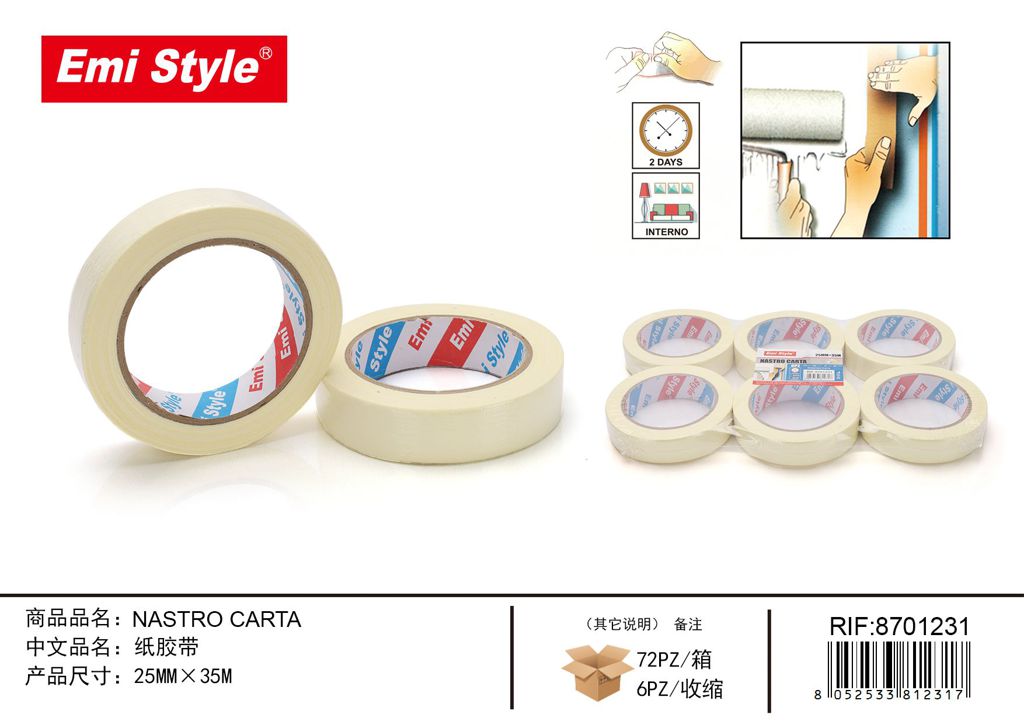 Nastro Adesivo In Carta 25mm*35M