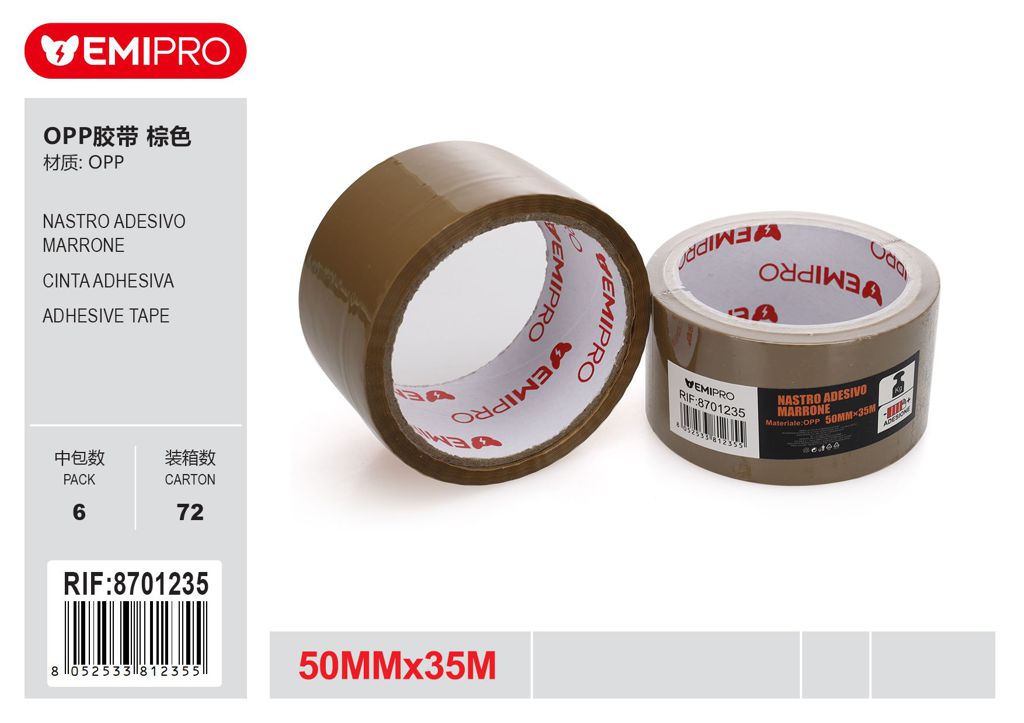 Nastro Adesivo Marrone 50mm*35M