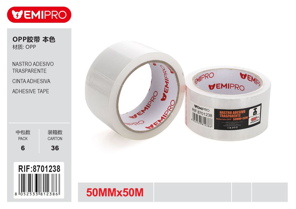 Nastro Adesivo Trasparente 50mm*50M