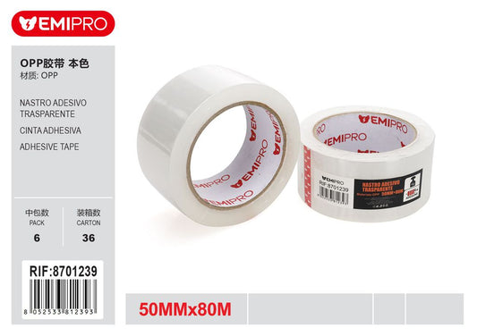 Nastro Adesivo Trasparente 50mm*80M