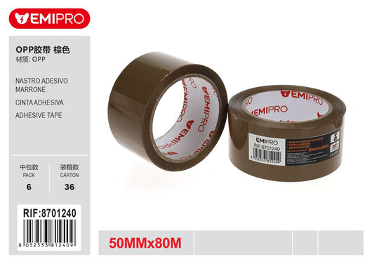 Nastro Adesivo Marrone 50mm*80M