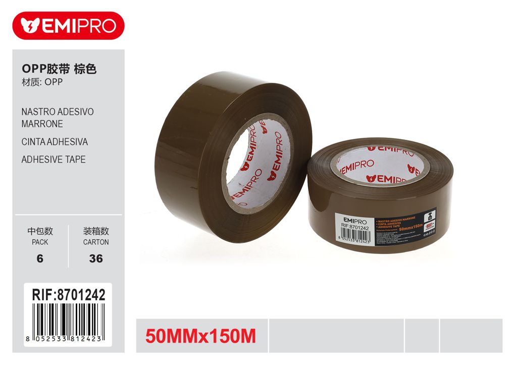 Nastro Adesivo Marrone 50mm*150M