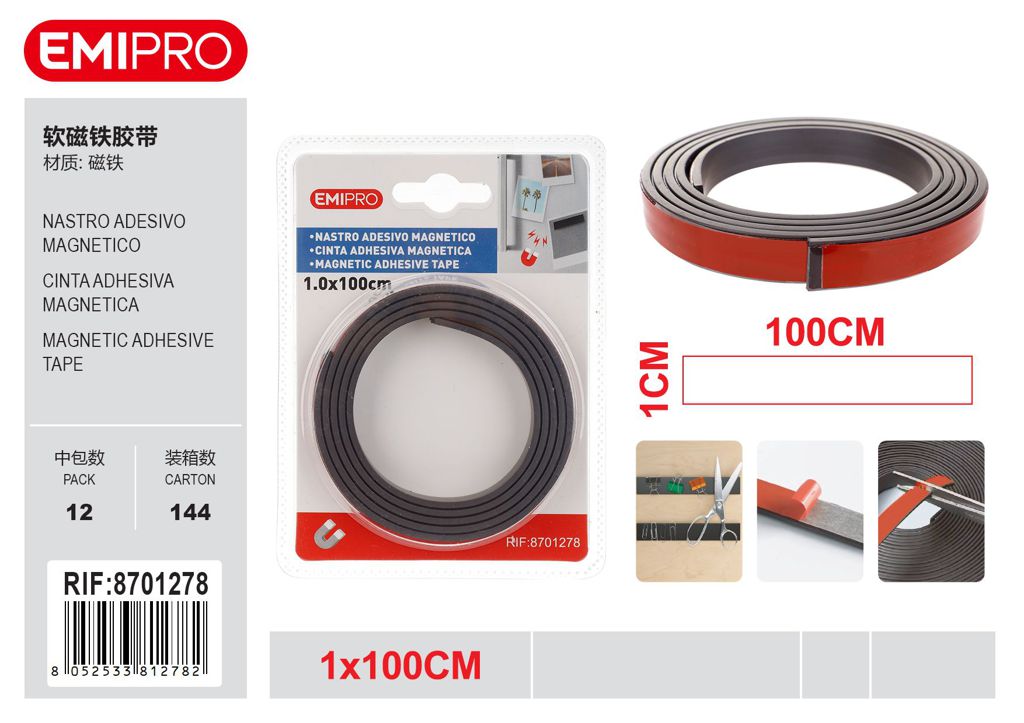 Nastro Adesivo Magnetico 1.0*100cm