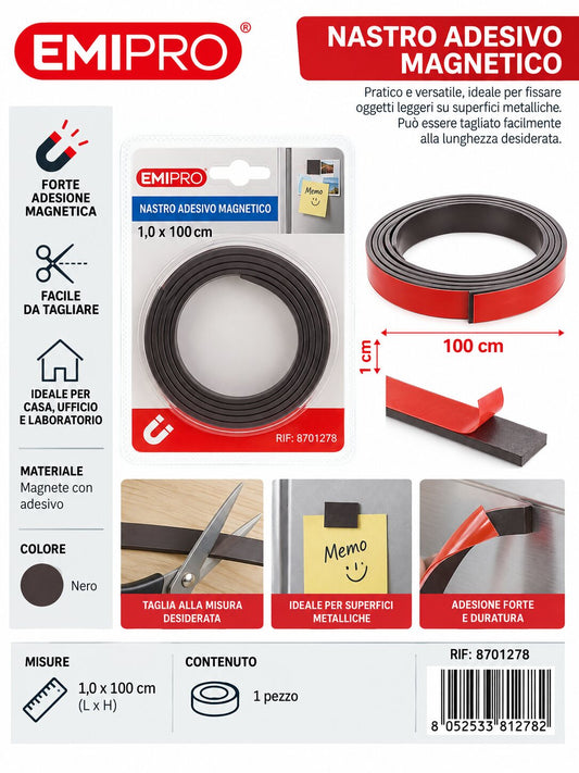 Nastro Adesivo Magnetico 1.0*100cm