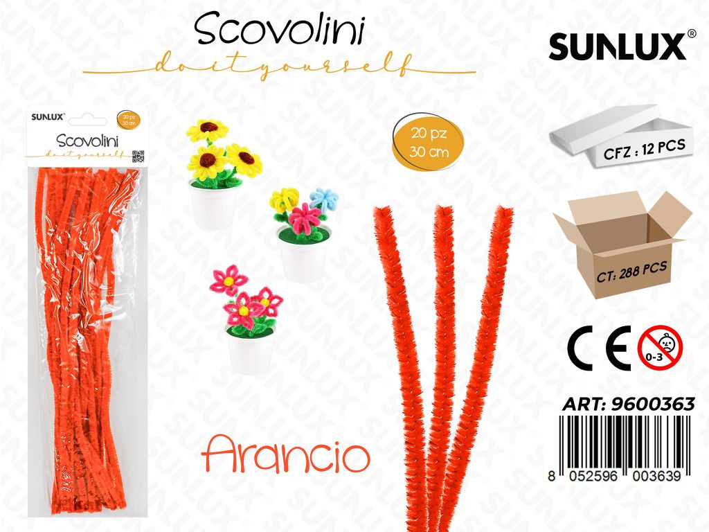 Sunlux Scovolini Diy Arancio 20PCS 30CM