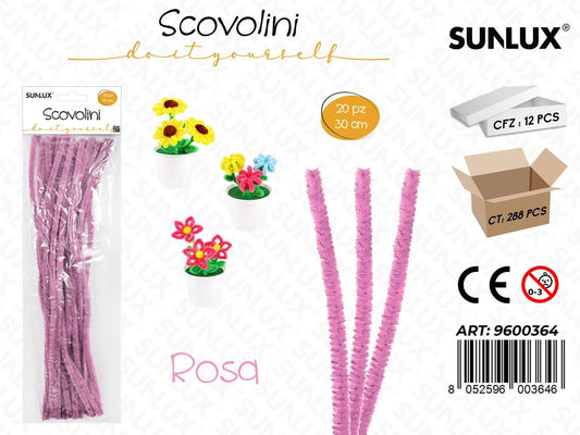 Sunlux Scovolini Diy Rosa 20PCS 30CM