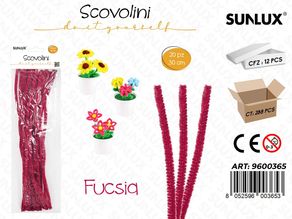 Sunlux Scovolini Diy Fucsia 20PCS 30CM