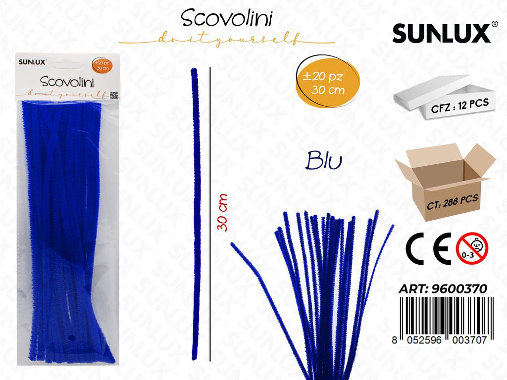 Sunlux Scovolini Diy Blu 20PCS 30CM